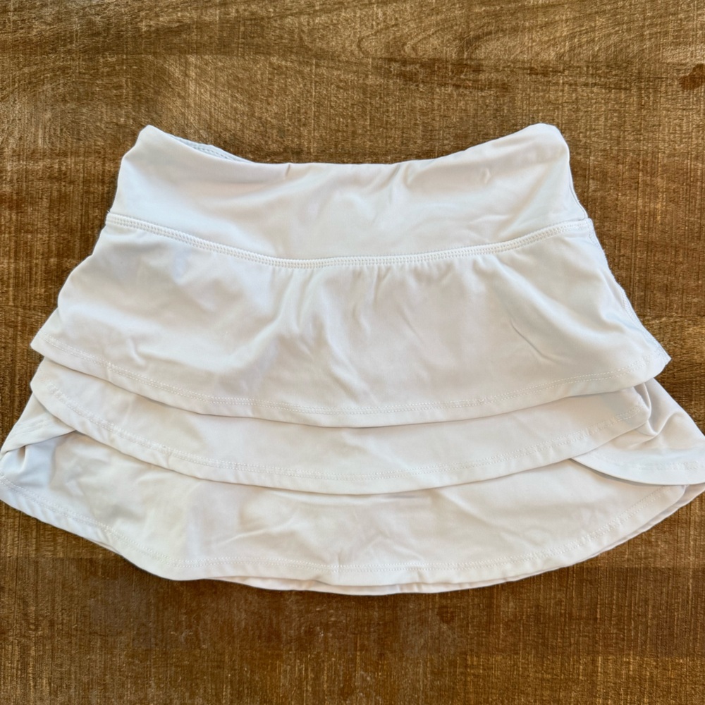 Kids White Layered Skort